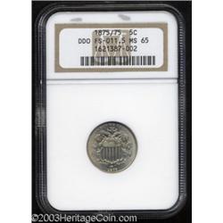 1875/75 5C --Doubled Die Obverse--MS65 NGC.
