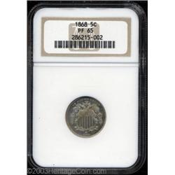 1868 5C PR65 NGC.