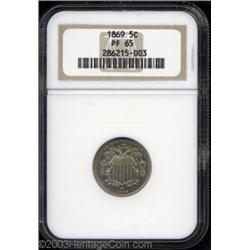 1869 5C PR65 NGC.