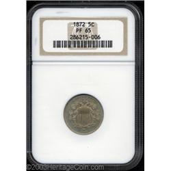 1872 5C PR65 NGC.