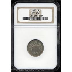 1875 5C PR65 NGC.