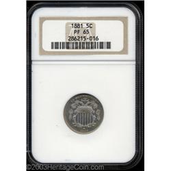 1881 5C PR65 NGC.