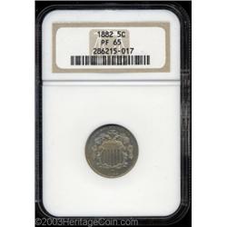 1882 5C PR65 NGC.