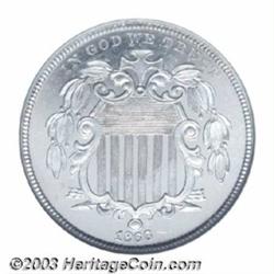 1866 5C Rays PR66 Cameo NGC.