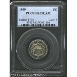 1869 5C PR65 Cameo PCGS.