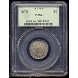 1870 5C PR64 PCGS.