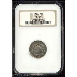 1874 5C PR64 NGC.