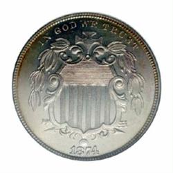1874 5C PR67 NGC.