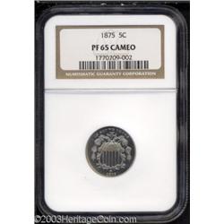 1875 5C PR65 Cameo NGC.