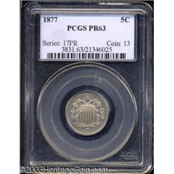 1877 5C PR63 PCGS.