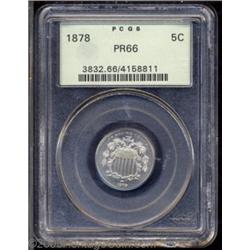 1878 5C PR66 PCGS.