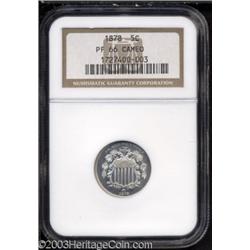 1878 5C PR66 Cameo NGC.