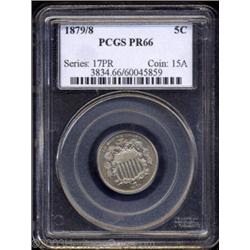 1879/8 5C PR66 PCGS.