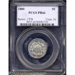 1880 5C PR66 PCGS.
