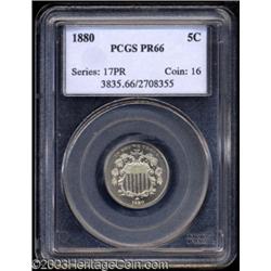 1880 5C PR66 PCGS.