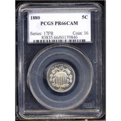 1880 5C PR66 Cameo PCGS.