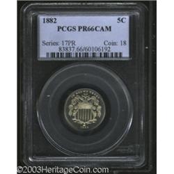 1882 5C PR66 Cameo PCGS.