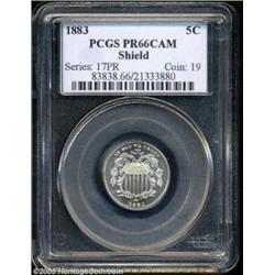 1883 5C Shield PR66 Cameo PCGS.