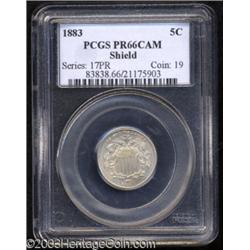 1883 5C Shield PR66 Cameo PCGS.