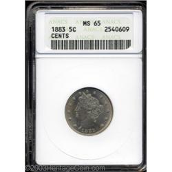 1883 5C With Cents MS65 ANACS.