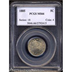 1885 5C MS66 PCGS.