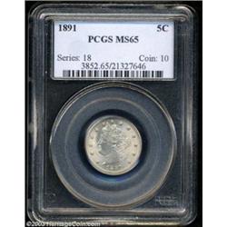 1891 5C MS65 PCGS.