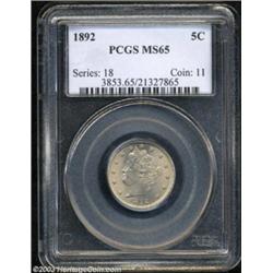 1892 5C MS65 PCGS.