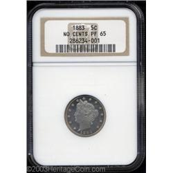 1883 5C No Cents PR65 NGC.