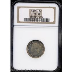 1885 5C PR65 NGC.