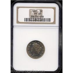 1887 5C PR65 NGC.