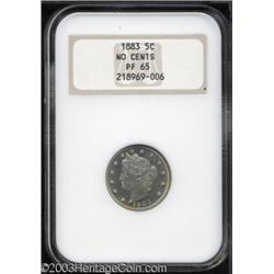1883 5C No Cents PR65 NGC.