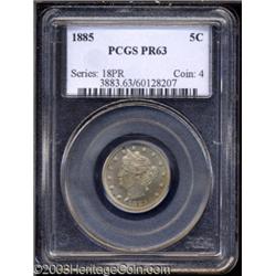 1885 5C PR63 PCGS.