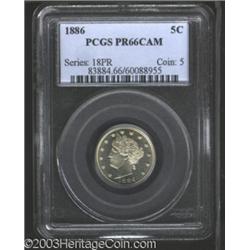 1886 5C PR66 Cameo PCGS.