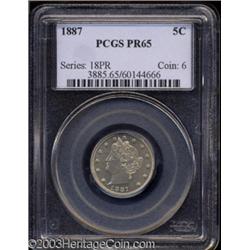 1887 5C PR65 PCGS.