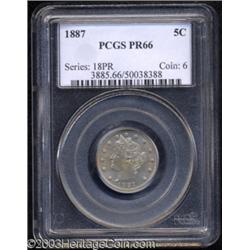 1887 5C PR66 PCGS.