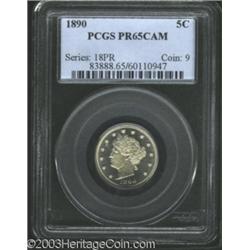 1890 5C PR65 Cameo PCGS.