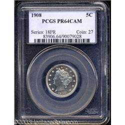 1908 5C PR64 Cameo PCGS.