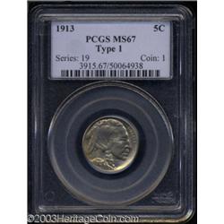 1913 5C Type One MS67 PCGS.