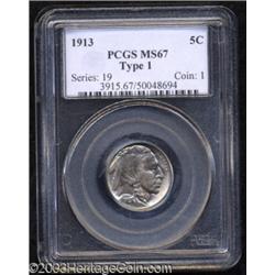1913 5C Type One MS67 PCGS.