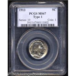 1913 5C Type One MS67 PCGS.