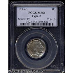 1913-S 5C Type Two MS64 PCGS.