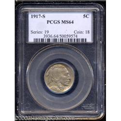 1917-S 5C MS64 PCGS.
