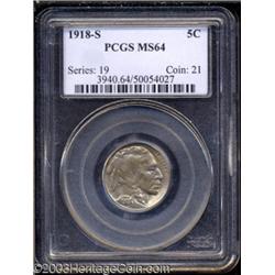 1918-S 5C MS64 PCGS.