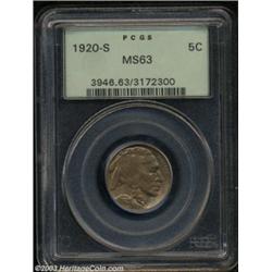 1920-S 5C MS63 PCGS.