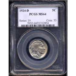 1924-D 5C MS64 PCGS.