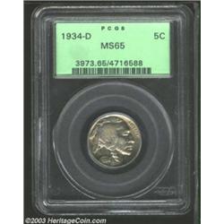 1934-D 5C MS65 PCGS.