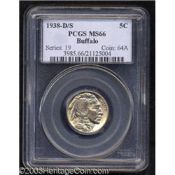 1938-D/S 5C MS66 PCGS.