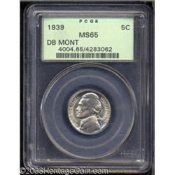 1939 5C Doubled MONTICELLO MS65 PCGS.