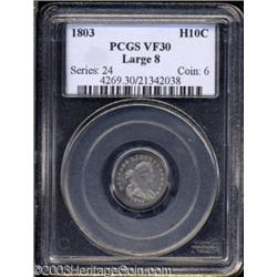 1803 H10C Large 8 VF30 PCGS.