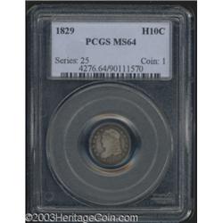 1829 H10C MS64 PCGS.
